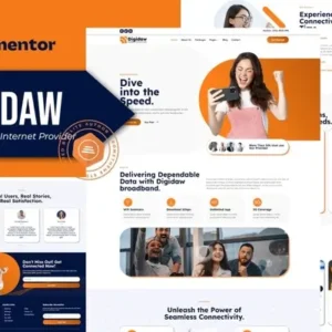 Digidaw – Broadband Internet Services Provider Elementor Template Kit