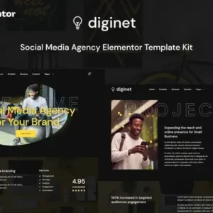 Diginet – Social Media Marketing Agency Elementor Template Kit