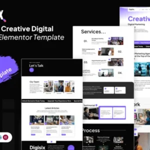 DigiSix– Creative Digital Agency Elementor Template Kit