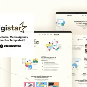 Digistar – SEO & Social Media Agency Elementor Templat Kit