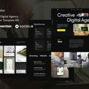 Digitalize – Creative Digital Agency & Portfolios Elementor Template Kit