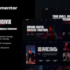 Digivix – Dark Digital Agency Elementor Template Kit
