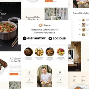 DineUp – Restaurant & Catering Service Elementor Template Kit