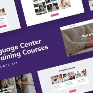 Distance Education – Language Center & Training Courses Template Kit