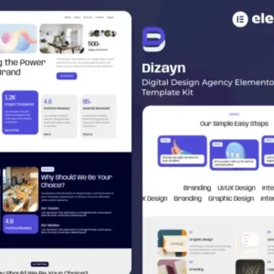 Dizayn – Digital Design Agency Elementor Pro Template Kit