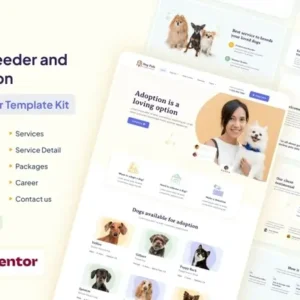 Dog Pals – Dog Breeder & Adoption Elementor Template Kit