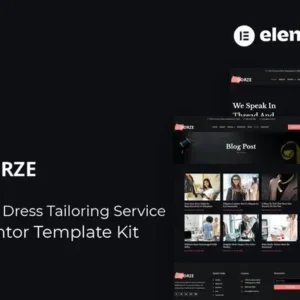 Dorze – Custom Dress Tailoring Service Elementor Pro Template Kit