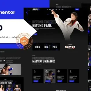 Drip – Boxing School & Martial Arts Elementor Template Kit