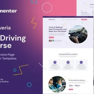 Driveria – Car Driving Course Elementor Template Kit