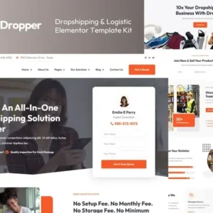 Dropper – Dropshipping & Logistic Elementor Template Kit