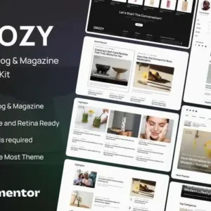 Drozy – Modern Blog & Magazine Elementor Pro Template Kit