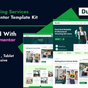 Dustix – Cleaning Services Elementor Template Kit