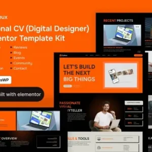 Dydeux – Personal CV Elementor Pro Template Kit