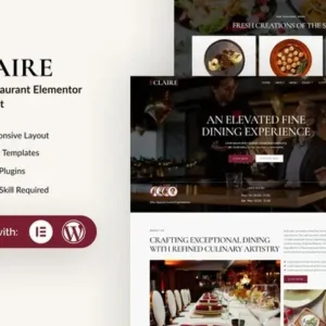 Eclaire – Luxury Restaurant Elementor Template Kit