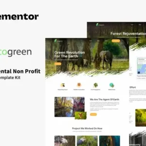 Ecogreen – Environmental Non Profit Elementor Template Kit