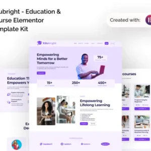 Edubright – Online Course & Education Elementor Template Kit