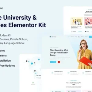 Educator – Online University & Courses Elementor Template Kit