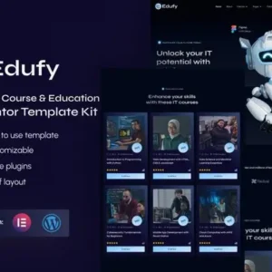 Edufy – IT Online Course & Education Elementor Template Kit