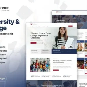Edupreme – University & College Elementor Template Kit