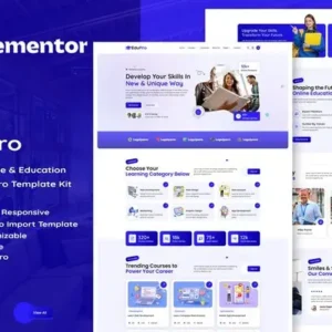 Edupro – Online Course & Education Elementor Pro Template Kit