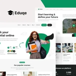 Eduqe – Online Courses Elementor Pro Template Kit