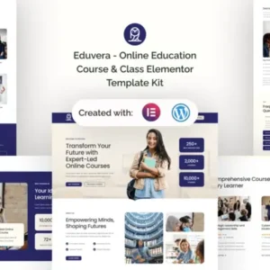 Eduvera – Online Education Course & Class Elementor Template Kit