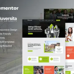 Eduversita – University & College Elementor Template Kit