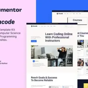 Encode – Online Programming & Computer Science Course Elementor Template Kit