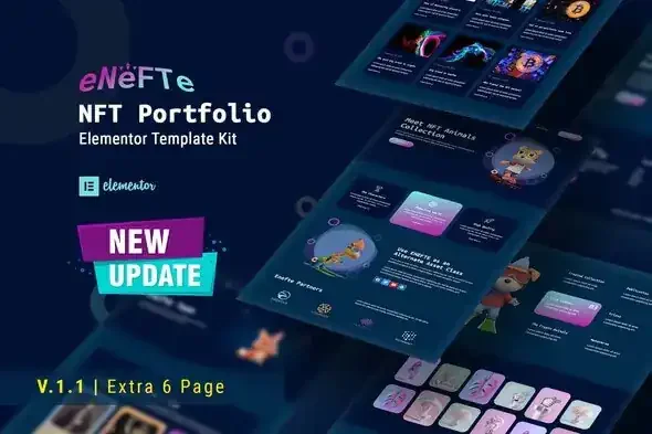 Enefte – NFT -Portfolio- Elementor- Template -Kit