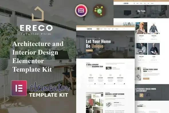 Ereco – Architecture -& Interior -Design -Elementor -Template- Kit