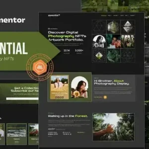 Essential – Photography NFT Portfolio Elementor Template Kit