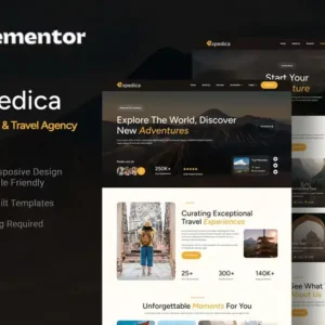 Expedica – Modern Tour & Travel Agency Elementor Template Kit