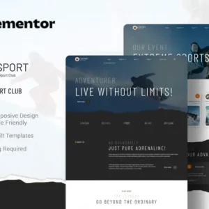 Exsport – Extreme Sport Club Elementor Template Kit