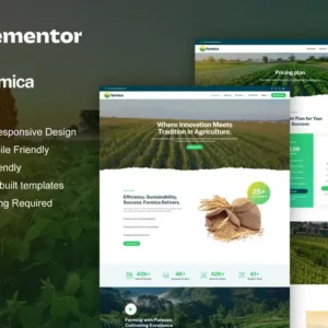 Farmica – Agriculture & Organic Farming Elementor Pro Template Kit