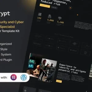 Encrypt – Cyber Security Specialist Elementor Pro Template Kit