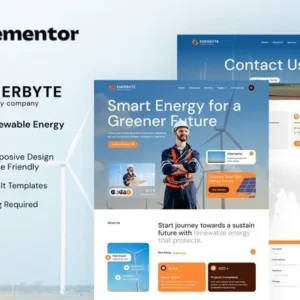Enerbyte – Solar & Renewable Energy Elementor Template Kit