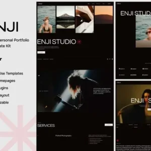 Enji – Photography & Personal Portfolio Elementor Template Kit