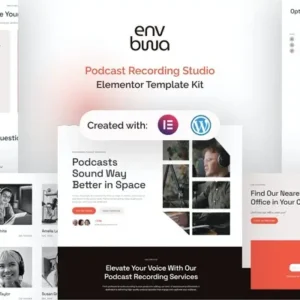 Envbwa – Podcast Recording Studio Elementor Pro Template Kit