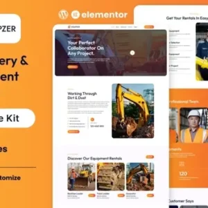 Equipzer – Machinery & Equipment Rentals Elementor Pro Template Kit