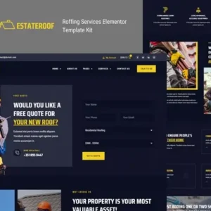 EstateRoof – Roofing Services Elementor Template Kit