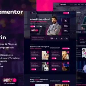 Eventin – Event Organizer & Planner Elementor Template Kit