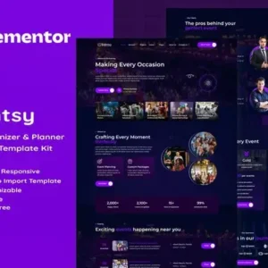 Eventsy – Event Organizer & Planner Elementor Template Kit