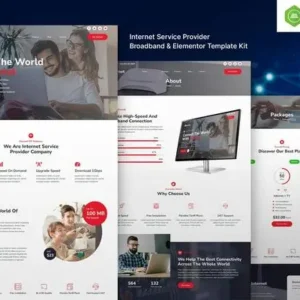 Evernet – Broadband & Internet Service Provider Elementor Template Kit