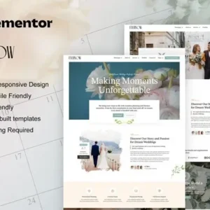 EverVow – Wedding & Event Planner Elementor Pro Template Kit
