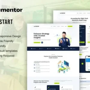 Evostart – Tech Startup Company Elementor Pro Template Kit