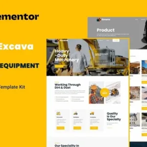 Excava – Heavy Equipment Rental Elementor Template Kit