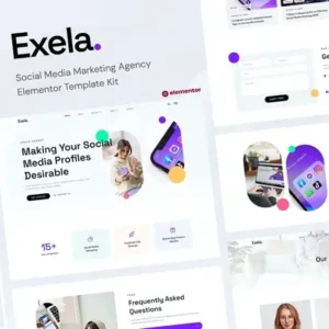 Exela – Social Media Marketing Agency Elementor Template Kit