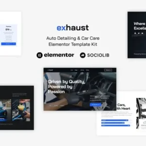 Exhaust – Auto Detailing & Car Care Elementor Template Kit