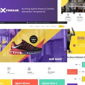 Extreme – Running Sports Shoes & Clothes Elementor Template Kit