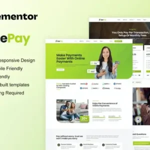 EzePay – Online Payment Gateway Elementor Pro Template Kit